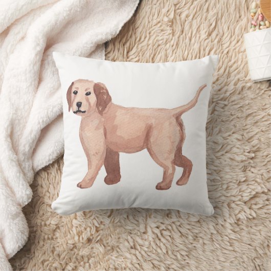 ゴールデンレトリエバーウォーターカラーアート絵画ズ クッション (ブランケット)