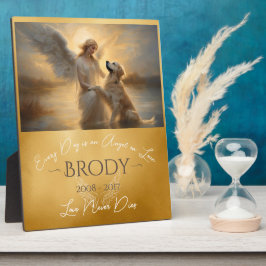 ゴールデンレトリエバーエンジェルアートのトリビュートロス フォトプラーク