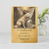 ゴールデンレトリエバーエンジェルアートの損失の悔やみや弔慰 招待状 (スタンド正面)