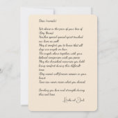 ゴールデンレトリエバーエンジェルアートの損失の悔やみや弔慰 招待状 (裏面)