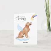 ゴールデンレトリエバーエンジェルドッグロス悔やみや弔慰 カード (正面)