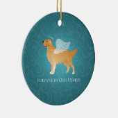 ゴールデンレトリエバーエンジェルドッグ – ペット記念 セラミックオーナメント (右)