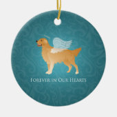 ゴールデンレトリエバーエンジェルドッグ – ペット記念 セラミックオーナメント (正面)