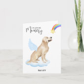 ゴールデンレトリエバーエンジェルドロスペット悔やみや弔慰 カード (正面)