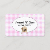 ゴールデンレトリエバーオンギンガムフォーペットグルーミング 名刺 (正面)