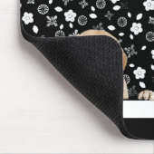 ゴールデンレトリエバーオンフローラプリント マウスパッド (コーナー)