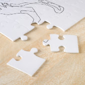 ゴールデンレトリエバーカラー準備デザイン ジグソーパズル (側面)