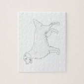 ゴールデンレトリエバーカラー準備デザイン ジグソーパズル (縦)