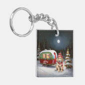 ゴールデンレトリエバーキャラバンクリスマスアドベンチャー キーホルダー (正面左)