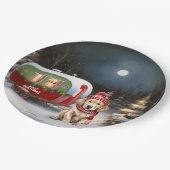 ゴールデンレトリエバーキャラバンクリスマスアドベンチャー ペーパープレート (アングル)