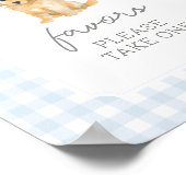 ゴールデンレトリエバーギンガムベビーシャワーの好意サイン ポスター (角)