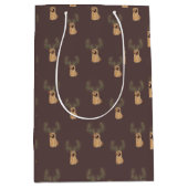 ゴールデンレトリエバークリスマスアントラー抱き枕 ミディアムペーパーバッグ (正面)