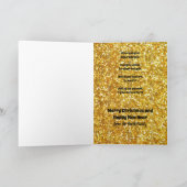 ゴールデンレトリエバークリスマスカードグリッター シーズンカード (内部)