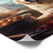 ゴールデンレトリエバークリスマスクッキーフェスティバルホリデイ ポスター (角)