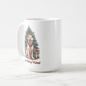 ゴールデンレトリエバークリスマスドッグラバーギフトコーヒー コーヒーマグカップ (正面左)