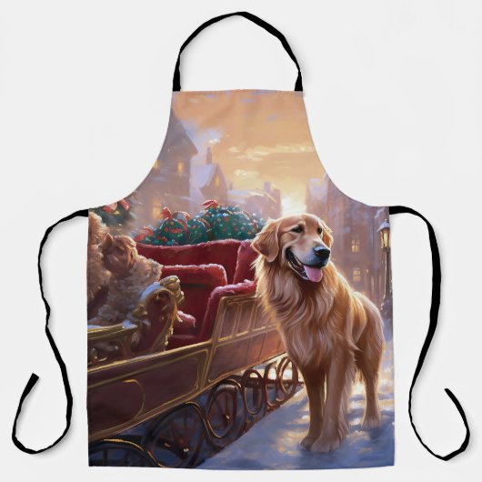 ゴールデンレトリエバークリスマスフェスティバルシーズン エプロン (正面)