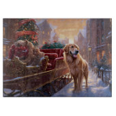 ゴールデンレトリエバークリスマスフェスティバルシーズン カッティングボード (正面)