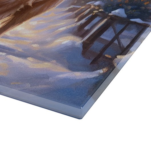 ゴールデンレトリエバークリスマスフェスティバルシーズン カッティングボード (角)