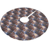 ゴールデンレトリエバークリスマスフェスティバルシーズン ブラッシュドポリエステルツリースカート (アングル)