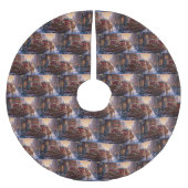 ゴールデンレトリエバークリスマスフェスティバルシーズン ブラッシュドポリエステルツリースカート (正面)