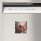 ゴールデンレトリエバークリスマスフェスティバルシーズン マグネット (インサイチュ (食洗機))