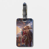 ゴールデンレトリエバークリスマスフェスティバルシーズン ラゲッジタグ (裏面縦)