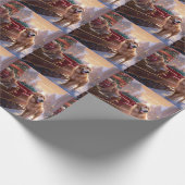 ゴールデンレトリエバークリスマスフェスティバルシーズン ラッピングペーパー (角)