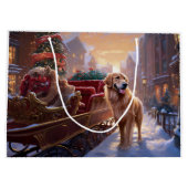 ゴールデンレトリエバークリスマスフェスティバルシーズン ラージペーパーバッグ (裏面)