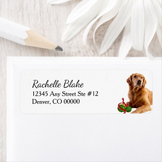 ゴールデンレトリエバークリスマスブルズ差出人住所 ラベル (インサイチュ)