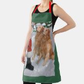 ゴールデンレトリエバークリスマスプレゼントオーナメント エプロン (インサイチュ)