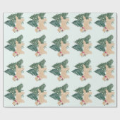 ゴールデンレトリエバークリスマスラッピング紙 ラッピングペーパー (フラット)