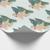 ゴールデンレトリエバークリスマスラッピング紙 ラッピングペーパー (角)