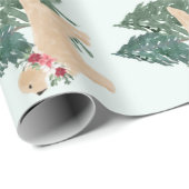 ゴールデンレトリエバークリスマスラッピング紙 ラッピングペーパー (ロールコーナー)