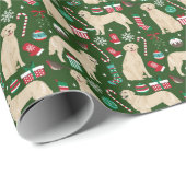 ゴールデンレトリエバークリスマスラッピング紙 ラッピングペーパー (ロールコーナー)