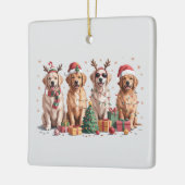 ゴールデンレトリエバークリスマスラバードッグママクリスマス セラミックオーナメント (左)