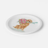 ゴールデンレトリエバーコケット紙プレート ペーパープレート (アングル)