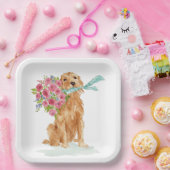 ゴールデンレトリエバーコケット紙プレート ペーパープレート (パーティー)