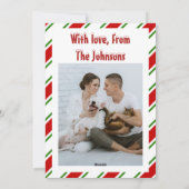 ゴールデンレトリエバーサンタかわいいおもしろいクリスマス シーズンカード (裏面)