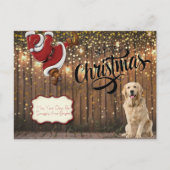 ゴールデンレトリエバーサンタクリスマス シーズンポストカード (正面)