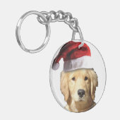 ゴールデンレトリエバーサンタクロース キーホルダー (正面左)