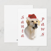 ゴールデンレトリエバーサンタポーズフラットホリデーカード シーズンカード (正面/裏面)