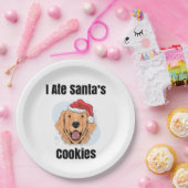 ゴールデンレトリエバーサンタ ペーパープレート (パーティー)