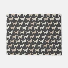 ゴールデンレトリエバーシルエットのパターン |かわいい犬 ドアマット