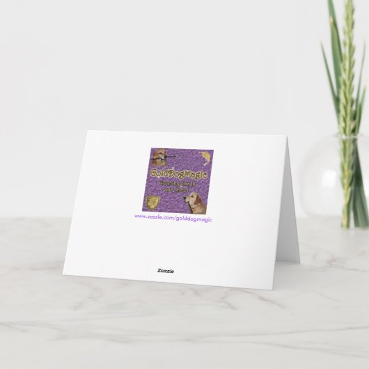 ゴールデンレトリエバージンジャーブレッドハウスクリスマス カード (裏面)