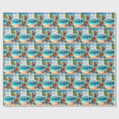 ゴールデンレトリエバースキューバダイバー ラッピングペーパー (フラット)