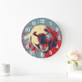 ゴールデンレトリエバースタイル化スケッチ ラージ壁時計 (ホーム)