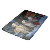 ゴールデンレトリエバースノーリースレイクリスマスデコール バスマット (アングル)