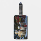 ゴールデンレトリエバースノーリースレイクリスマスデコール ラゲッジタグ (裏面縦)