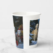 ゴールデンレトリエバースノーリースレイクリスマスデコール 紙コップ (左)