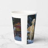 ゴールデンレトリエバースノーリースレイクリスマスデコール 紙コップ (右)